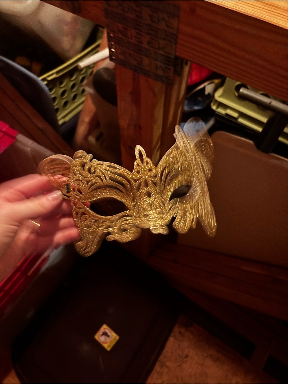Gold Decorative Venetian-Style Masquerade Mask -